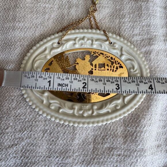 Lenox Christmas Ornament Gold Skaters - Picture 6 of 7